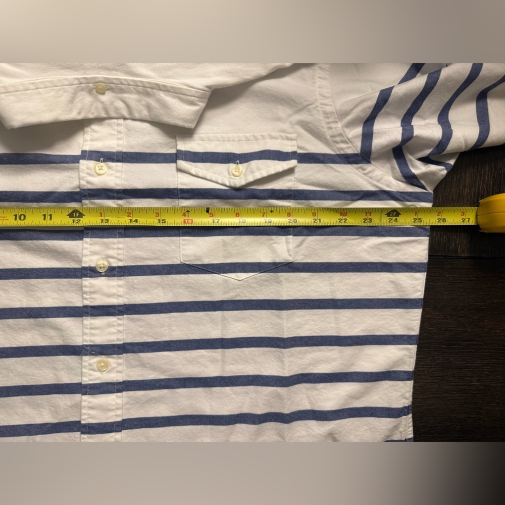 Polo Ralph Lauren Blue and White Striped Men's Shirt - Picture 3 of 4